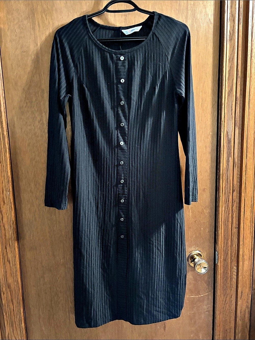 PatPat Black Pleated Button-Front Midi Dress Size 14W Like New